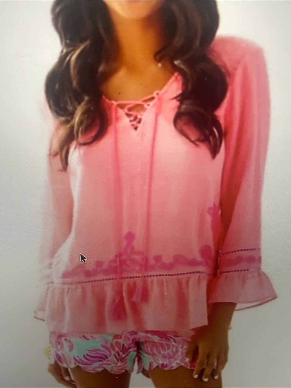 Lilly Pulitzer Tallulah Boho Tassel Top Medium